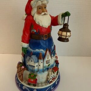 Jim Shore “Christmas Is Coming’Round’” Santa with trains and village